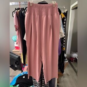 Pink Wide-Leg Pants